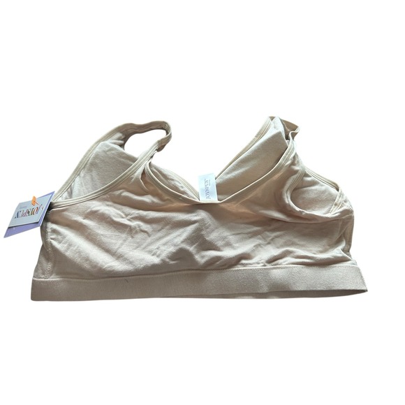 JOYSFUN Maternity Nursing Bra Beige Wrap Front Wirefree Comfort XL - Picture 9 of 9